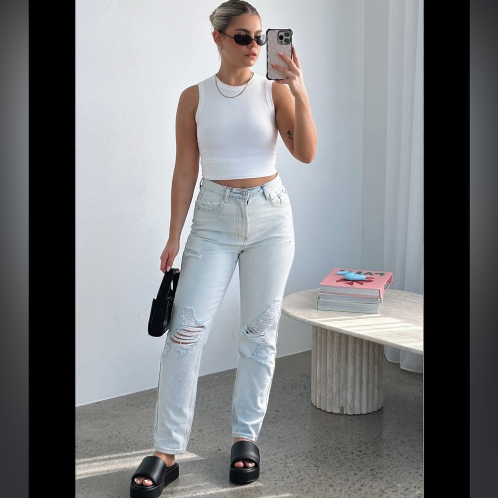 Piece Of Me Boyfriend Jeans Light Blue